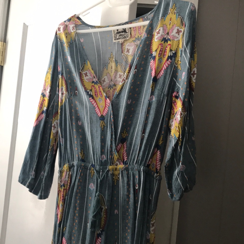 Multi colored floral print jumpsuit!